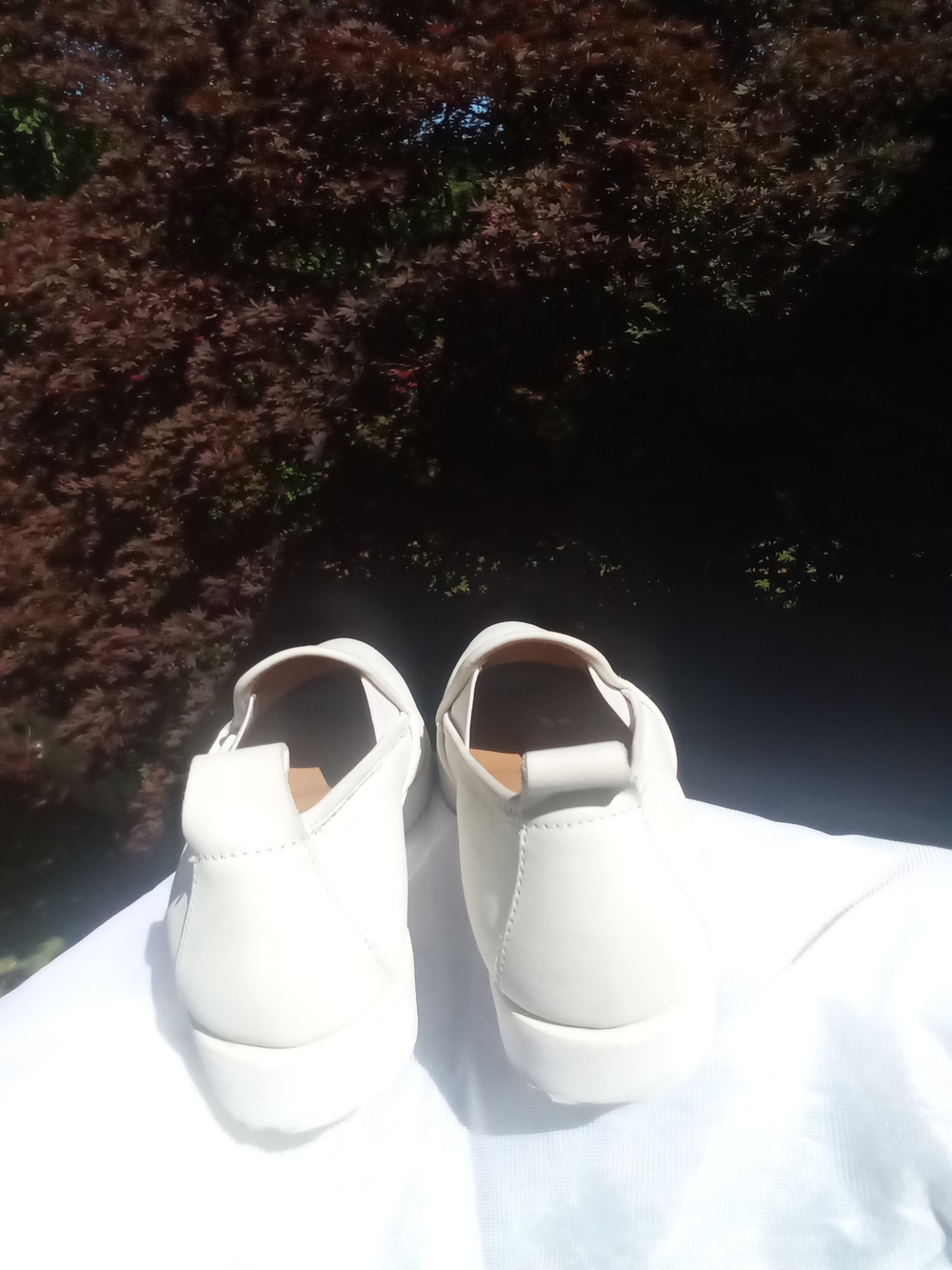 Everlane The Street Shoe Chalk White Leather Slip-On Loafers - Picture 4 of 7